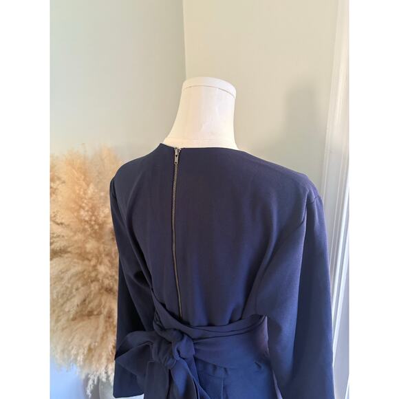 Dress the Population Andreas Wrap Top in Navy Blue Womens Plus Size XXL - Picture 8 of 11